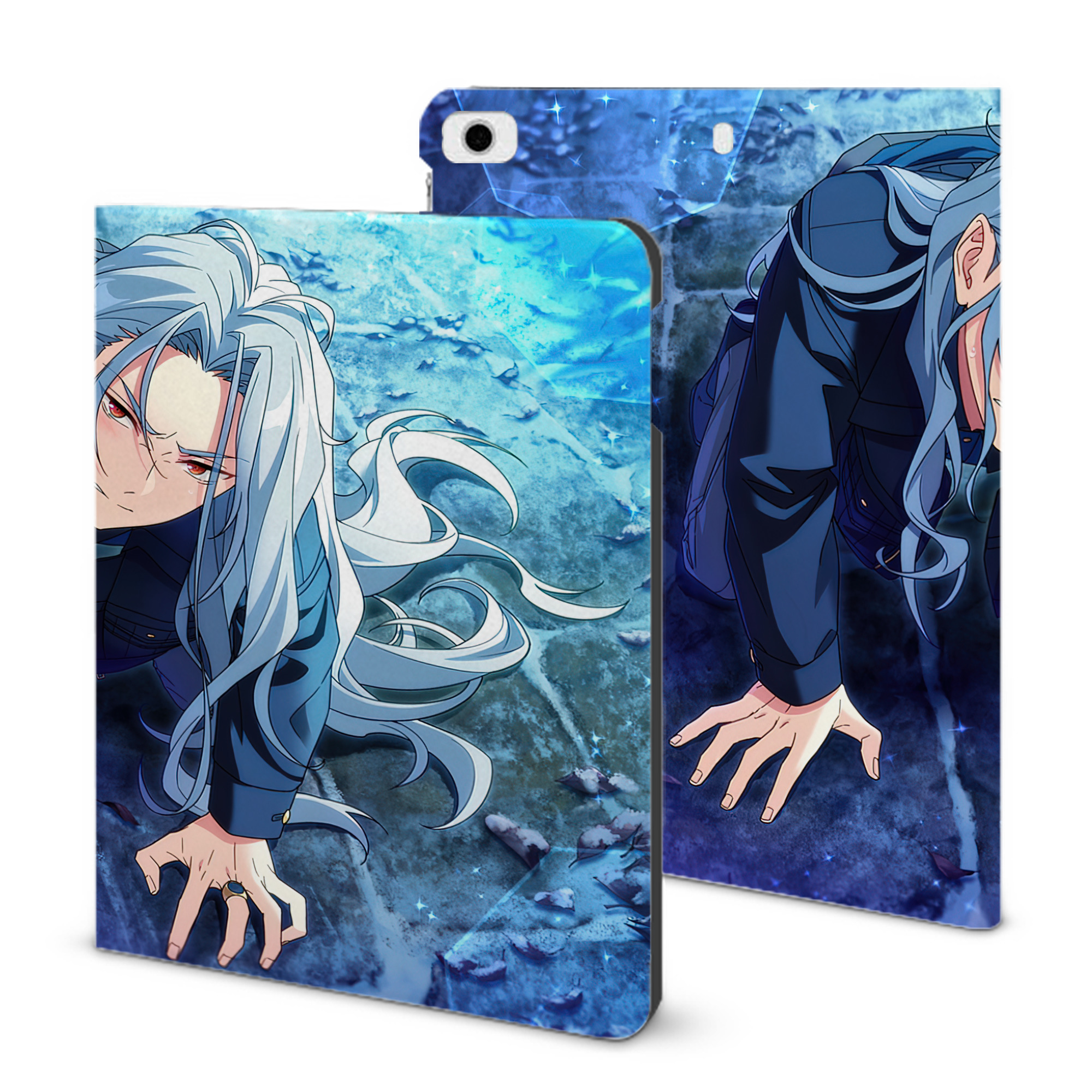 （画像用） あんさんぶるスターズ! Ensemble Stars IPad ケース ブック型 PUレザー TPU 耐衝撃 軽量 薄型 ペン収納なし 全面保護 IPad 各モデル対応